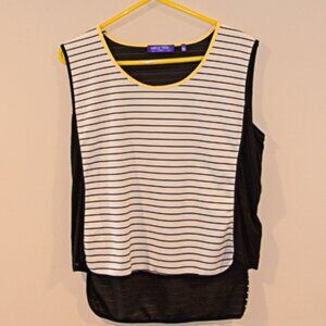 Emilio Pepe Italy Sleeveless Tunic Stripped opposite front and back  size XL
